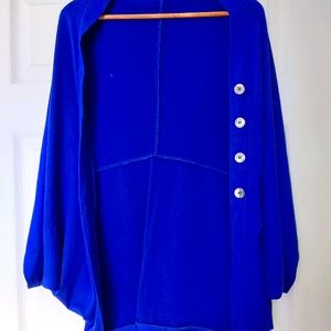 Blue fashion poncho